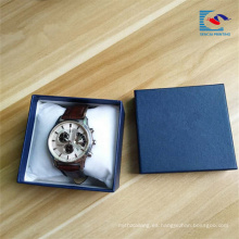 Caja de empaquetado de alta calidad del reloj de la cartulina rígida de encargo con el amortiguador de la esponja
